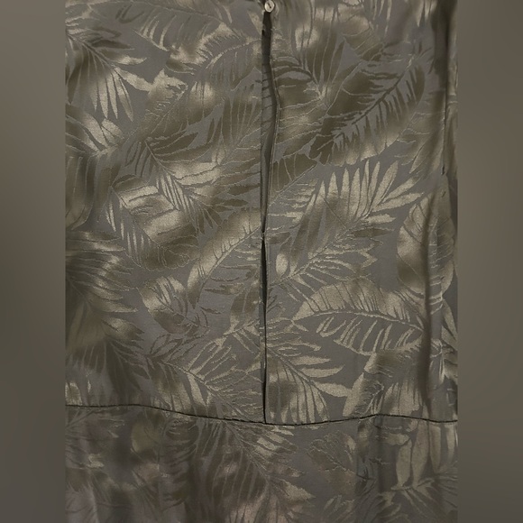 H&M - Navy Blue Leaf-printed Sheath Dress - Size 10 - Picture 2 of 4